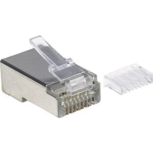 Intellinet 790635 Intellinet 90-pack Cat6 RJ45-modulaire stekker STP 2-punts aderaansluiting voor litsendraht 90 stekkers in de beker 790635 Aantal polen 8P8C