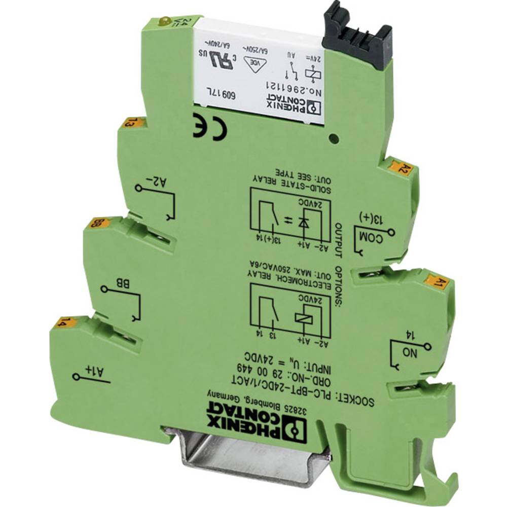 phoenixcontact PLC-RSC- 24DC/ 1AU/SEN Interfacerelais 24 V/DC 50mA 1 Schließer 10St.