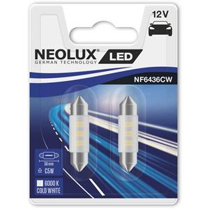 Neolux autolamp C5W SMD led 36 mm 12 V 0,5 W wit 2 stuks