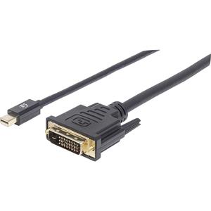 Mini-displayport / DVI Kabel Manhattan Mini-DisplayPort auf DVI-Kabel Mini-DisplayPort-Stecker auf DVI-D-Stecker 1,8m [1x Mini-DisplayPort stekker - 1x