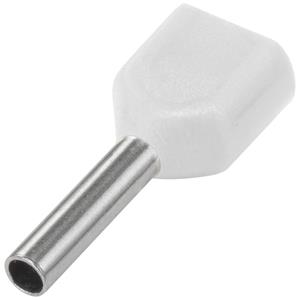 Trucomponents TRU COMPONENTS 1091323 Dubbele adereindhuls 1 x 0.50 mm ² x 8 mm Deels geÃ¯soleerd Wit 100 stuks