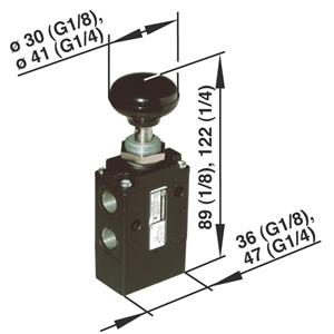 Norgren Mechanischbetätigtes Pneumatik-Ventil 03060402 Gehäusematerial Aluminium 1St. S69148