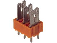 Weidmüller 9500410000 Splitter voor platte connectoren Insteekbreedte: 6.3 mm Insteekdikte: 0.8 mm 180 ° Deels geïsoleerd Oranje, Zilver 100 stuk(s)