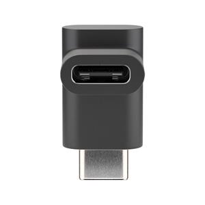 goobay USB-C Male Haaks Naar USB-C Female Adapter Connector Zwart