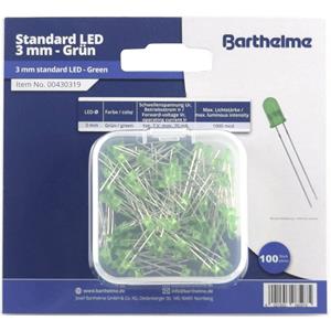 Barthelme LED-assortiment Groen Rond 3 mm 100 mcd 30 Â° 20 mA 2 V 1 set