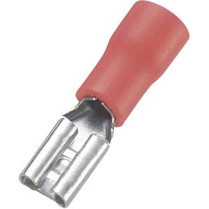 trucomponents Flachsteckhülse Steckbreite: 2.8mm Steckdicke: 0.8mm 180° Teilisoliert Rot