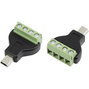 trucomponents TRU COMPONENTS USB-Steckverbinder mit Schraubanschluss Stecker, gerade MN-USB4M Mini USB-Stecker Typ