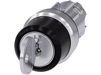 Siemens 3SU10504BL110AA0 3SU1050-4BL11-0AA0 Schlüsselschalter Frontring Metall, Hochglanz Schwarz 2