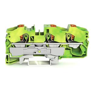 WAGO 2216-1307 Aardingsklem 12 mm Push-In-klem Groen, Geel 20 stuk(s)