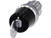 Siemens 3SU10505BL110AA0 3SU1050-5BL11-0AA0 Schlüsselschalter Frontring Metall, Hochglanz Schwarz 2
