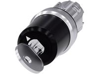 Siemens 3SU10505BF010AA0 3SU1050-5BF01-0AA0 Schlüsselschalter Frontring Metall, Hochglanz Schwarz 1