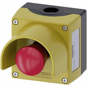 Siemens SIRIUS ACT 3SU1801-0NB00-2AC2 Paddestoelschakelaar In behuizing, Met beschermde kraag Geel Draai-ontgrendeling 1 stuks