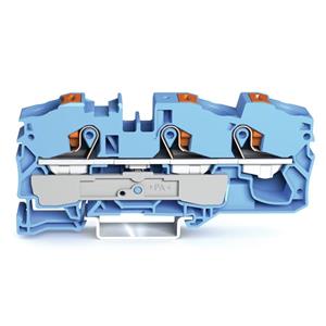 Doorgangsklem 12 mm Push-In-klem Blauw Wago 2216-1304 20 stuks