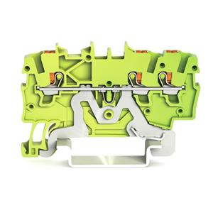 WAGO 2200-1307 Aardingsklem 3.50 mm Push-In-klem Groen, Geel 100 stuk(s)