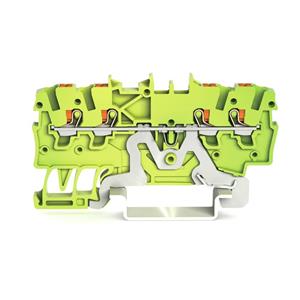 WAGO 2200-1407 Aardingsklem 3.50 mm Push-In-klem Groen, Geel 100 stuk(s)