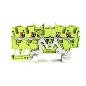 WAGO 2201-1407 Aardingsklem 4.20 mm Push-In-klem Groen, Geel 100 stuk(s)
