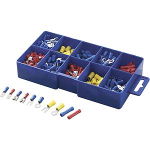 TRU Components 732038 Kabelschoen-assortiment 0.50 mm ² 2.50 mm ² Blauw, Geel, Rood 450 stuks