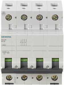 Siemens Circuit breaker 400v 10ka 3+n--pole C 63a