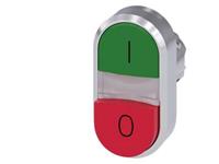 Siemens 3SU10513BB420AK0 3SU1051-3BB42-0AK0 Doppeldrucktaster (B x H) 29.9mm x 57.9mm IP66, IP67, IP