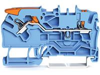 Wago Durchgangsklemme 5.20mm Push-In-Klemme Blau 50St.
