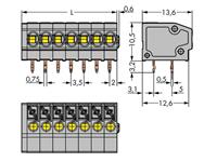 Wago Federkraftklemmblock 1.50mm² Polzahl 7 Grau 180St.