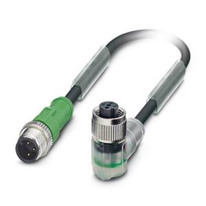 phoenixcontact Phoenix Contact 1546592 Sensor/actuator connector, geassembleerd M12 Aantal polen: 3 Stekker, recht, Bus, haaks 2.00 m 1 stuk(s)