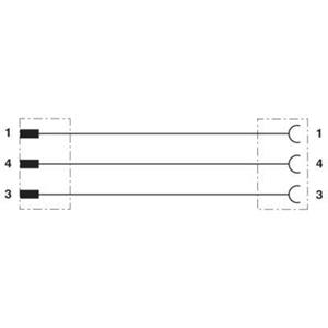 Phoenix Contact - 1693322 Sensor-/actor connector, geassembleerd M8 Stekker, recht, Bus, recht 10 m Aantal polen: 3 1 stuks