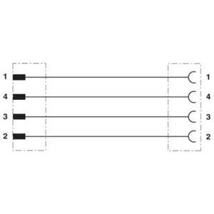 Phoenix Contact - 1500402 Sensor-/actor connector, geassembleerd M12 Stekker, recht, Bus, recht 10 m Aantal polen: 4 1 stuks