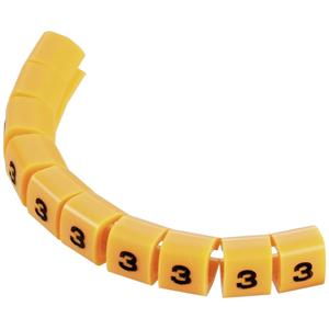 Trucomponents TRU COMPONENTS 1593397 TC-MB1/3203 Markeerclip Opdruk 3 Buitendiameter 3 tot 3.60 mm