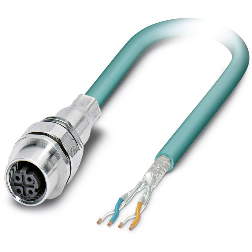 phoenixcontact Sensor-/Aktor-Einbausteckverbinder M12 Buchse, Einbau 1.00m Polzahl: 4 1St.