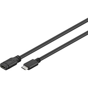 Goobay USB C verlengkabel 1 meter zwart