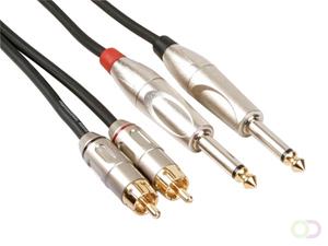 hqpower Hq Power - hq-power Professionelles audiokabel, 2 x cinch-stecker auf 2 x 6.35mm-MONO-KLINKENSTECKER (PAC118)