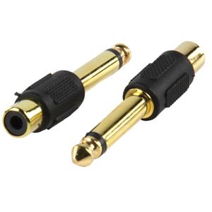 Valueline 6.3mm jack plug naar tulp socket verguld