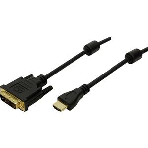 LogiLink HDMI / DVI Anschlusskabel [1x HDMI-Stecker - 1x DVI-Stecker 18+1pol.] 2.00m Schwarz