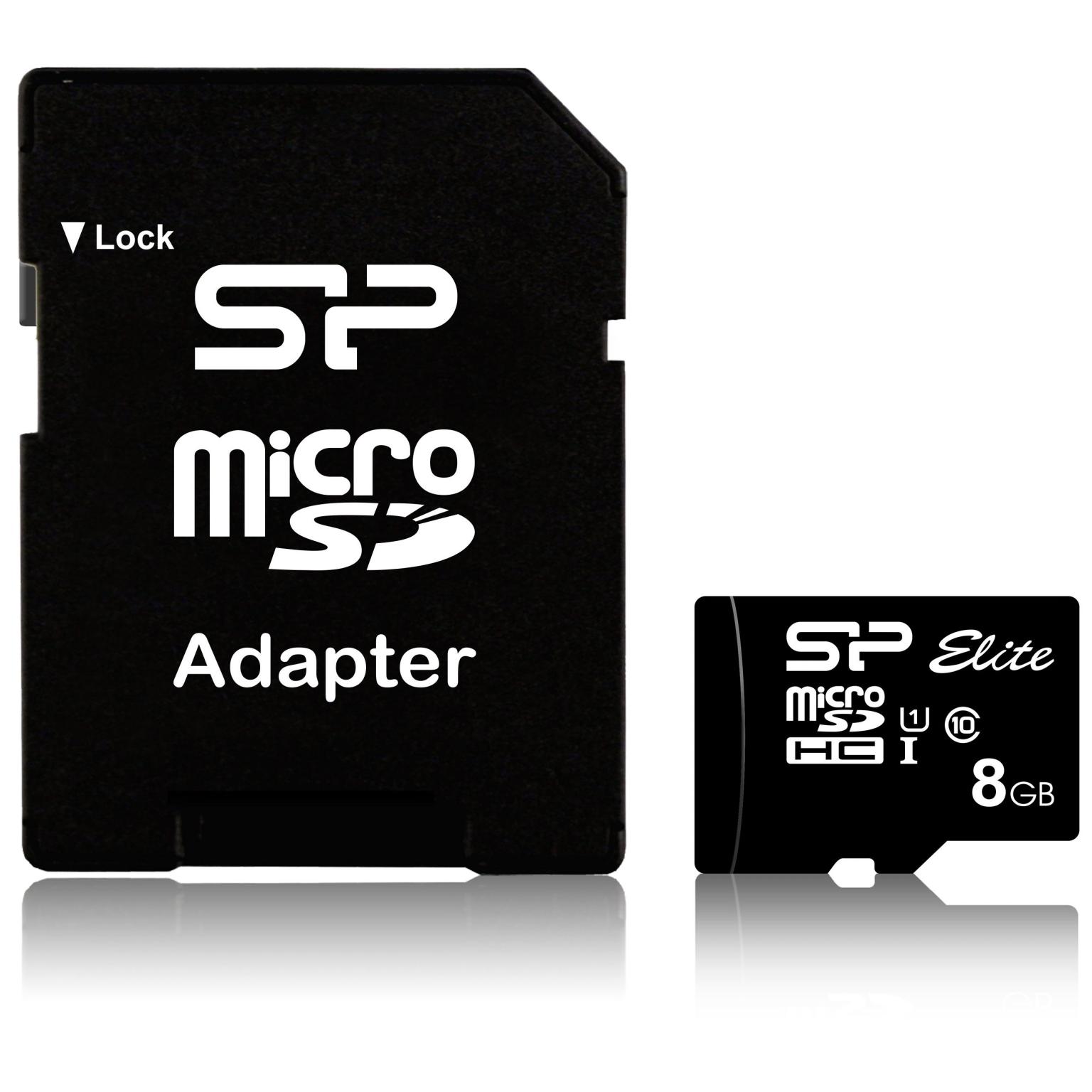 Silicon Power Micro SD kaart - 8 GB - 