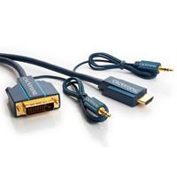 Clicktronic HDMI - DVI Kabel - met audio - Professioneel - 