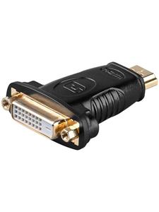 Goobay HDMI mannelijk - DVI vrouwelijk adapter verguld