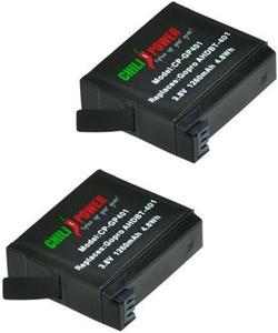 Chilipower AHDBT-401 accu voor GoPro Hero4 - 2-Pack