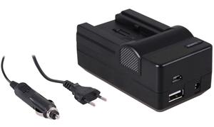Canon 4-in-1 acculader voor  BP-709 / BP-718 / BP-727 / BP-745 - compact en licht - laden via stopcontact, auto, USB en Powerbank