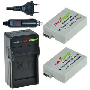 Chilipower 2 x LP-E8 accu's voor Canon - inclusief oplader en autolader - Origineel 