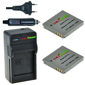 Chilipower 2 x NB-4L accu's voor Canon - inclusief oplader en autolader - Origineel 