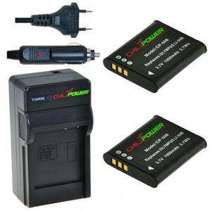 Chilipower 2 x Li-50B accu's voor Olympus - inclusief oplader en autolader - Origineel 