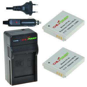 Chilipower 2 x NB-6L accu's voor Canon - inclusief oplader en autolader - Origineel 