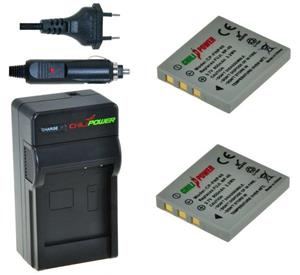 Chilipower 2 x NP-40 accu's voor Fujifilm - inclusief oplader en autolader - Origineel 