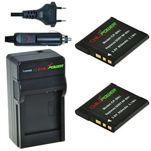Chilipower 2 x NP-BN1 accu's voor Sony - inclusief oplader en autolader - Origineel 
