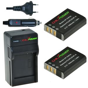 Chilipower 2 x NP-95 accu's voor Fujifilm - inclusief oplader en autolader - Origineel 