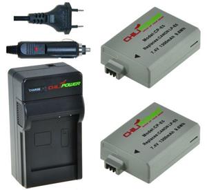 Chilipower 2 x LP-E5 accu's voor Canon - inclusief oplader en autolader - Origineel 