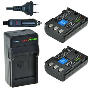 Chilipower 2 x NB-2LH accu's voor Canon - inclusief oplader en autolader - Origineel 