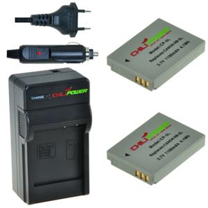 Chilipower 2 x NB-5L accu's voor Canon - inclusief oplader en autolader - Origineel 