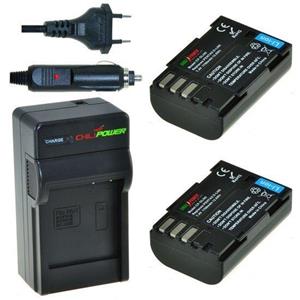 Chilipower 2 x D-Li90 accu's voor Pentax - inclusief oplader en autolader - Origineel 